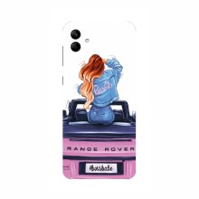 Чехол для Samsung Galaxy F04 (AlphaPrint) с печатью (ПРОЗРАЧНЫЙ ФОН) Девушка на машине - купить на Floy.com.ua