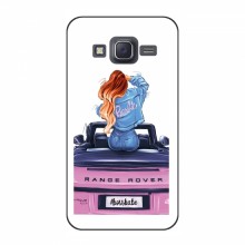 Чехол для Samsung J7, J700, J700H (AlphaPrint) с печатью (ПРОЗРАЧНЫЙ ФОН) Девушка на машине - купить на Floy.com.ua
