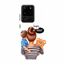 Чехол для Samsung Galaxy S20 Ultra (AlphaPrint) с печатью (ПРОЗРАЧНЫЙ ФОН) Мама и сын - купить на Floy.com.ua