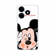 Чехол для TECNO Spark 10C (KI5m) (AlphaPrint) с печатью (ПРОЗРАЧНЫЙ ФОН) Mickey Mouse - купить на Floy.com.ua