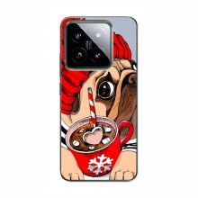 Чехол для Xiaomi 14 Pro (AlphaPrint) с печатью (ПРОЗРАЧНЫЙ ФОН) Грустная собака - купить на Floy.com.ua
