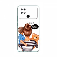 Чехол для Xiaomi POCO C40 (AlphaPrint) с печатью (ПРОЗРАЧНЫЙ ФОН) Мама и сын - купить на Floy.com.ua