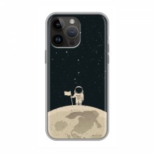 Чехол для iPhone 14 Pro (AlphaPrint) с печатью (ТОП продаж) Космонавт на луне - купить на Floy.com.ua
