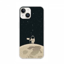Чехол для iPhone 16 (AlphaPrint) с печатью (ТОП продаж) Космонавт на луне - купить на Floy.com.ua