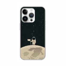 Чехол для iPhone 16 Pro (AlphaPrint) с печатью (ТОП продаж) Космонавт на луне - купить на Floy.com.ua