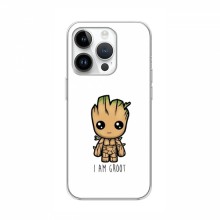 Чехол для iPhone 16 Pro (AlphaPrint) с печатью (ТОП продаж) I Am Groot - купить на Floy.com.ua