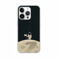 Чехол для iPhone 16 Pro Max (AlphaPrint) с печатью (ТОП продаж) Космонавт на луне - купить на Floy.com.ua