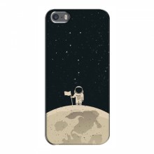 Чехол для iPhone 5 / 5s / SE (AlphaPrint) с печатью (ТОП продаж) Космонавт на луне - купить на Floy.com.ua