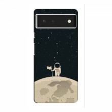 Чехол для Google Pixel 6 (AlphaPrint) с печатью (ТОП продаж) Космонавт на луне - купить на Floy.com.ua