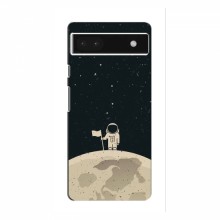 Чехол для Google Pixel 6a (AlphaPrint) с печатью (ТОП продаж) Космонавт на луне - купить на Floy.com.ua