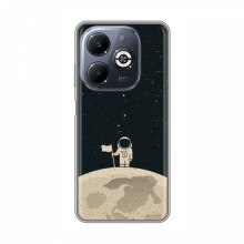 Чехол для Infinix Smart 8 Plus (AlphaPrint) с печатью (ТОП продаж) Космонавт на луне - купить на Floy.com.ua