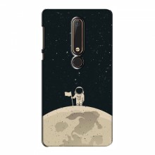 Чехол для Nokia 6 2018 (AlphaPrint) с печатью (ТОП продаж) Космонавт на луне - купить на Floy.com.ua