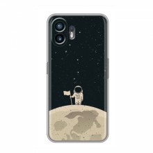 Чехол для Nothing Nothing Phone 2 (AlphaPrint) с печатью (ТОП продаж) Космонавт на луне - купить на Floy.com.ua