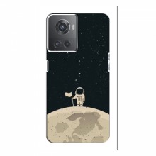 Чехол для OnePlus ACE (10R) (AlphaPrint) с печатью (ТОП продаж) Космонавт на луне - купить на Floy.com.ua