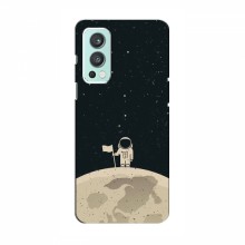 Чехол для OnePlus Nord 2 (AlphaPrint) с печатью (ТОП продаж) Космонавт на луне - купить на Floy.com.ua