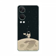 Чехол для OnePlus Nord 4 (AlphaPrint) с печатью (ТОП продаж) Космонавт на луне - купить на Floy.com.ua