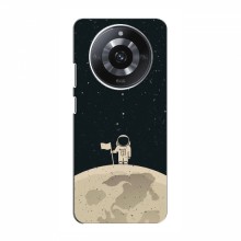Чехол для RealMe 11 (AlphaPrint) с печатью (ТОП продаж) Космонавт на луне - купить на Floy.com.ua