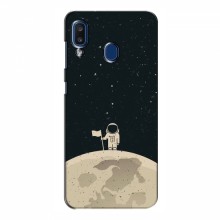 Чехол для Samsung Galaxy A20 2019 (A205F) (AlphaPrint) с печатью (ТОП продаж) Космонавт на луне - купить на Floy.com.ua