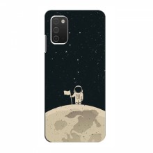 Чехол для Samsung Galaxy A03s (AlphaPrint) с печатью (ТОП продаж) Космонавт на луне - купить на Floy.com.ua