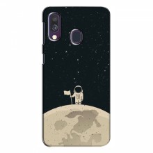 Чехол для Samsung Galaxy A40 2019 (A405F) (AlphaPrint) с печатью (ТОП продаж) Космонавт на луне - купить на Floy.com.ua