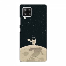 Чехол для Samsung Galaxy A42 (5G) (AlphaPrint) с печатью (ТОП продаж) Космонавт на луне - купить на Floy.com.ua