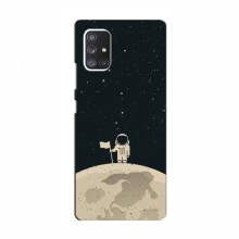 Чехол для Samsung Galaxy A52 (AlphaPrint) с печатью (ТОП продаж) Космонавт на луне - купить на Floy.com.ua