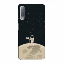 Чехол для Samsung A7-2018, A750 (AlphaPrint) с печатью (ТОП продаж) Космонавт на луне - купить на Floy.com.ua