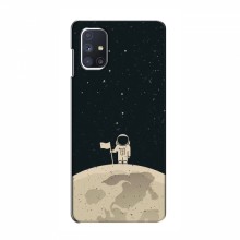 Чехол для Samsung Galaxy M51 (AlphaPrint) с печатью (ТОП продаж) Космонавт на луне - купить на Floy.com.ua