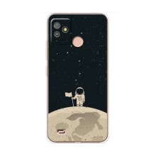 Чехол для TECNO Pop 5 GO (AlphaPrint) с печатью (ТОП продаж) Космонавт на луне - купить на Floy.com.ua