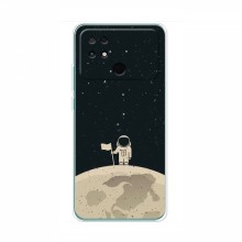 Чехол для Xiaomi POCO C40 (AlphaPrint) с печатью (ТОП продаж) Космонавт на луне - купить на Floy.com.ua