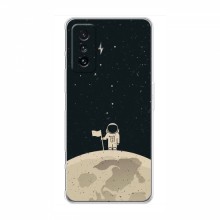 Чехол для Xiaomi POCO F4 GT (AlphaPrint) с печатью (ТОП продаж) Космонавт на луне - купить на Floy.com.ua