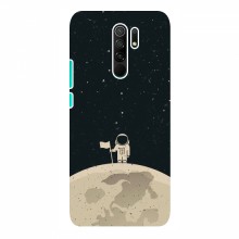 Чехол для Xiaomi Redmi 9 (AlphaPrint) с печатью (ТОП продаж) Космонавт на луне - купить на Floy.com.ua