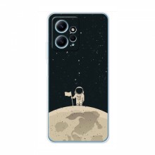 Чехол для Xiaomi Redmi Note 12 (4G) (AlphaPrint) с печатью (ТОП продаж) Космонавт на луне - купить на Floy.com.ua