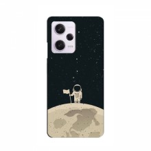 Чехол для Xiaomi Redmi Note 12 Pro (5G) (AlphaPrint) с печатью (ТОП продаж) Космонавт на луне - купить на Floy.com.ua