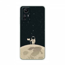 Чехол для Xiaomi Redmi Note 12s (AlphaPrint) с печатью (ТОП продаж) Космонавт на луне - купить на Floy.com.ua