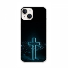 Чехол для iPhone 16 - (Христианские) (AlphaPrint) Крест-синий - купить на Floy.com.ua