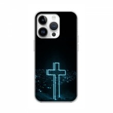 Чехол для iPhone 16 Pro - (Христианские) (AlphaPrint) Крест-синий - купить на Floy.com.ua