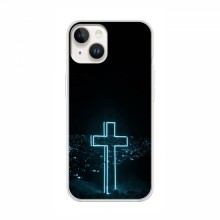 Чехол для iPhone 16 Ultra - (Христианские) (AlphaPrint) Крест-синий - купить на Floy.com.ua