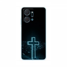 Чехол для Huawei Honor X7a - (Христианские) (AlphaPrint) Крест-синий - купить на Floy.com.ua