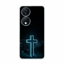Чехол для Huawei Honor X7b - (Христианские) (AlphaPrint) Крест-синий - купить на Floy.com.ua