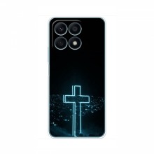 Чехол для Huawei Honor X8a - (Христианские) (AlphaPrint) Крест-синий - купить на Floy.com.ua