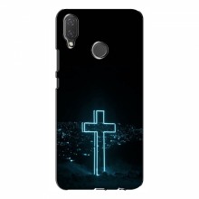 Чехол для Huawei P Smart Plus - (Христианские) (AlphaPrint) Крест-синий - купить на Floy.com.ua