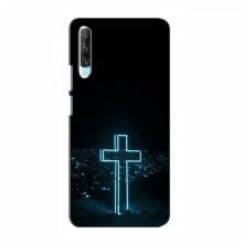 Чехол для Huawei P Smart Pro - (Христианские) (AlphaPrint) Крест-синий - купить на Floy.com.ua