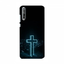 Чехол для Huawei P Smart S / Y8p (2020) - (Христианские) (AlphaPrint) Крест-синий - купить на Floy.com.ua