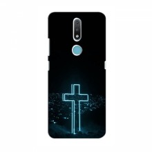Чехол для Nokia 2.4 - (Христианские) (AlphaPrint) Крест-синий - купить на Floy.com.ua