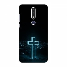 Чехол для Nokia 3.1 Plus - (Христианские) (AlphaPrint) Крест-синий - купить на Floy.com.ua
