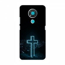 Чехол для Nokia 3.4 - (Христианские) (AlphaPrint) Крест-синий - купить на Floy.com.ua