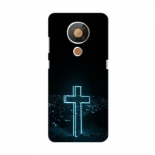 Чехол для Nokia 5.3 - (Христианские) (AlphaPrint) Крест-синий - купить на Floy.com.ua