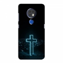 Чехол для Nokia 6.2 (2019) - (Христианские) (AlphaPrint) Крест-синий - купить на Floy.com.ua