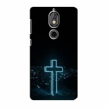 Чехол для Nokia 7 - (Христианские) (AlphaPrint) Крест-синий - купить на Floy.com.ua